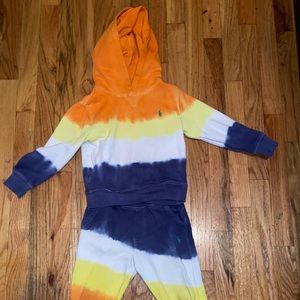Ralph Lauren Tie Dye Sweat Outfit size 4/4T